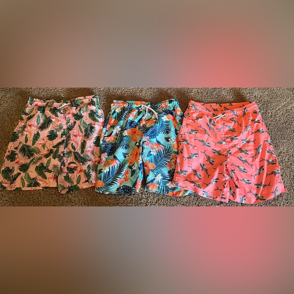 Lot of 3 Old Navy Boys swim trunks